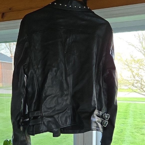 Laurie Felt Black Leather Studded Jacket - Picture 4 of 4